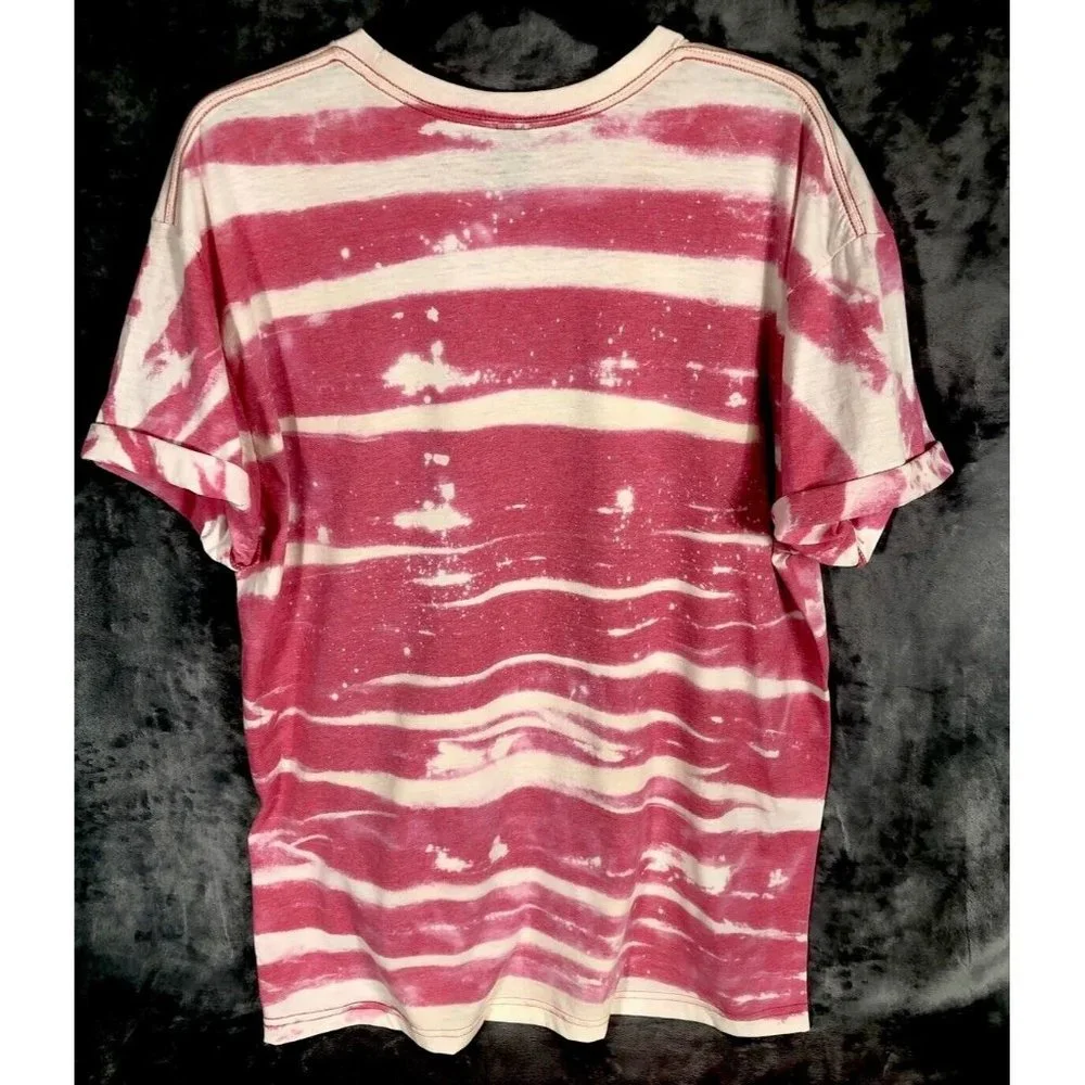 Bougie With A Little Bit Of Hood Women’s T-Shirt Tie Dye Bleached Extra Large - Picture 11 of 11